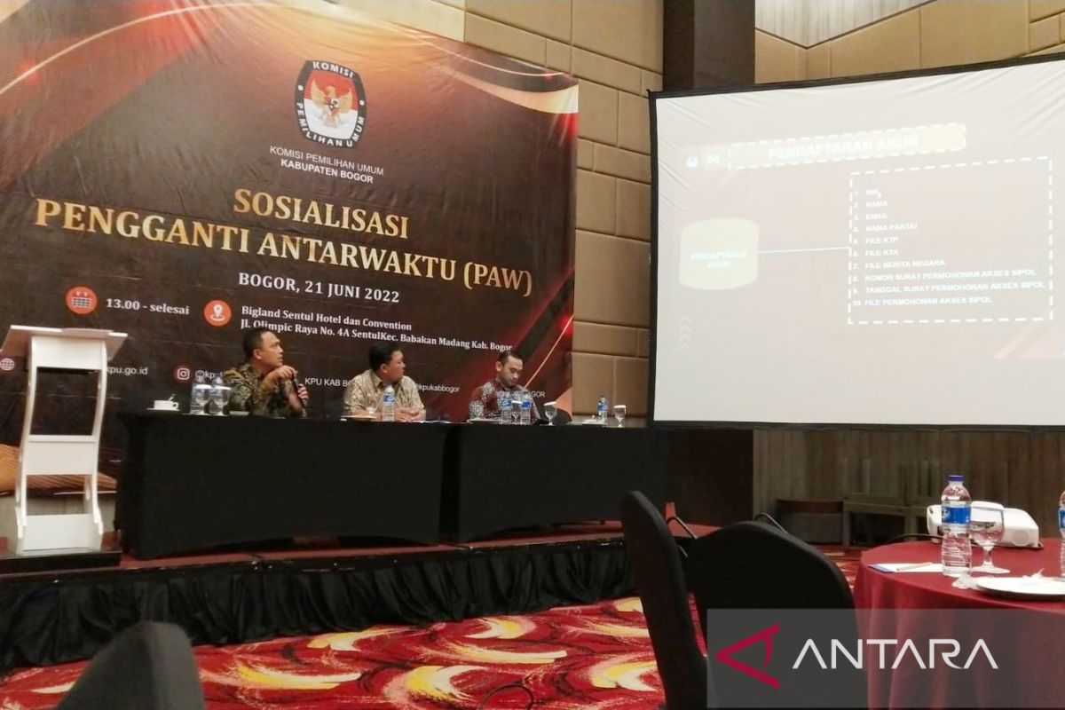 KPU Bogor sosialisasikan aturan pendaftaran peserta Pemilu dan PAW