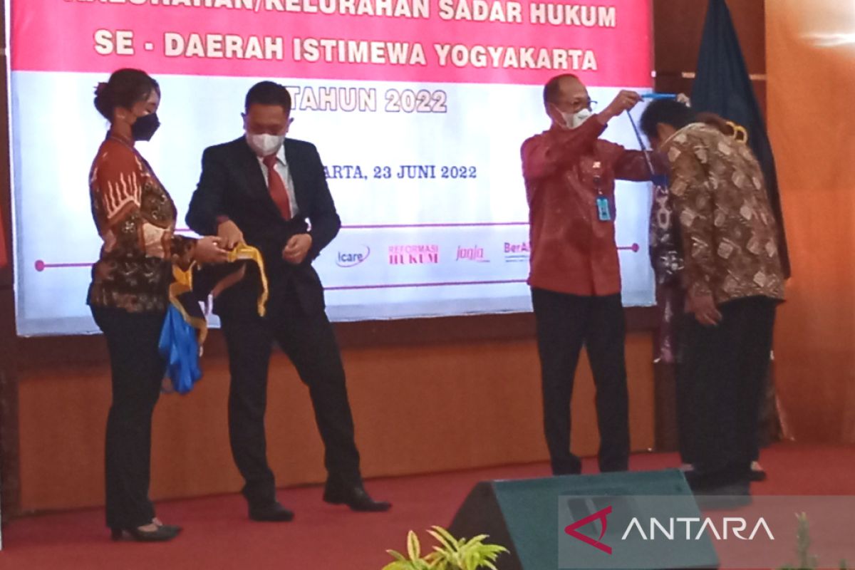 Kemenkumham meresmikan 69 kelurahan sadar hukum di DIY