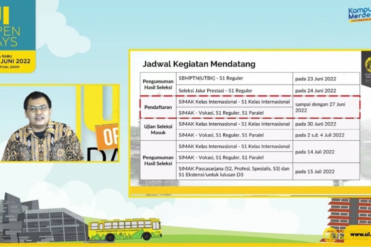 UI buka kelas pararel enam program studi