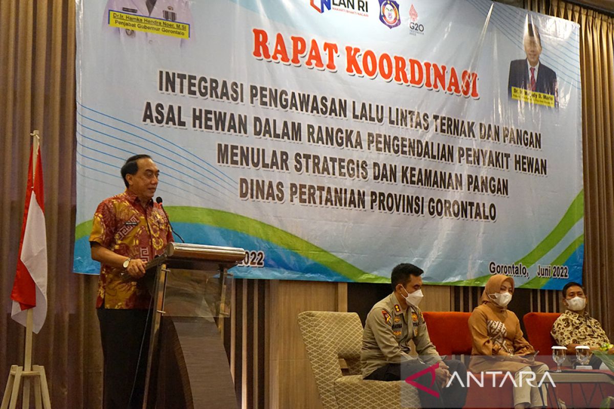 Dinas Pertanian Provinsi Gorontalo integrasi pengawasan lalu lintas ternak