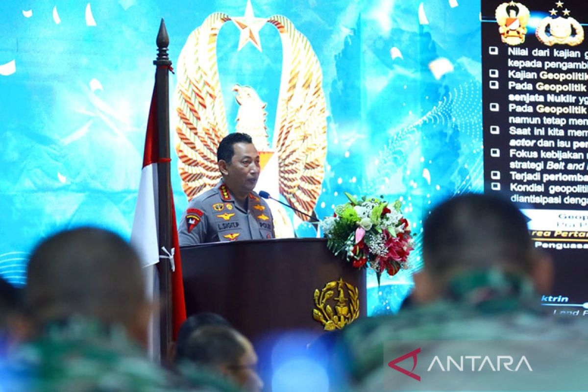 Kapolri tekankan sinergitas TNI-Polri wujudkan Indonesia Emas 2045