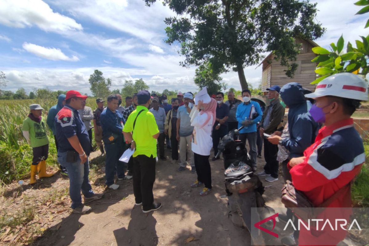 PN Palembang gelar sidang lapangan sengketa tanah di  Desa Soak Batok