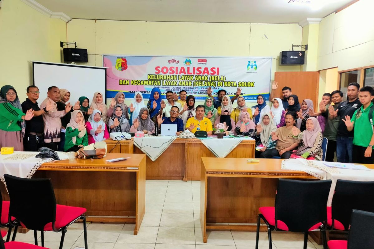 Rancang Profil Anak 2022, Kota Solok Sosialisasi Kelurahan dan Kecamatan Layak Anak