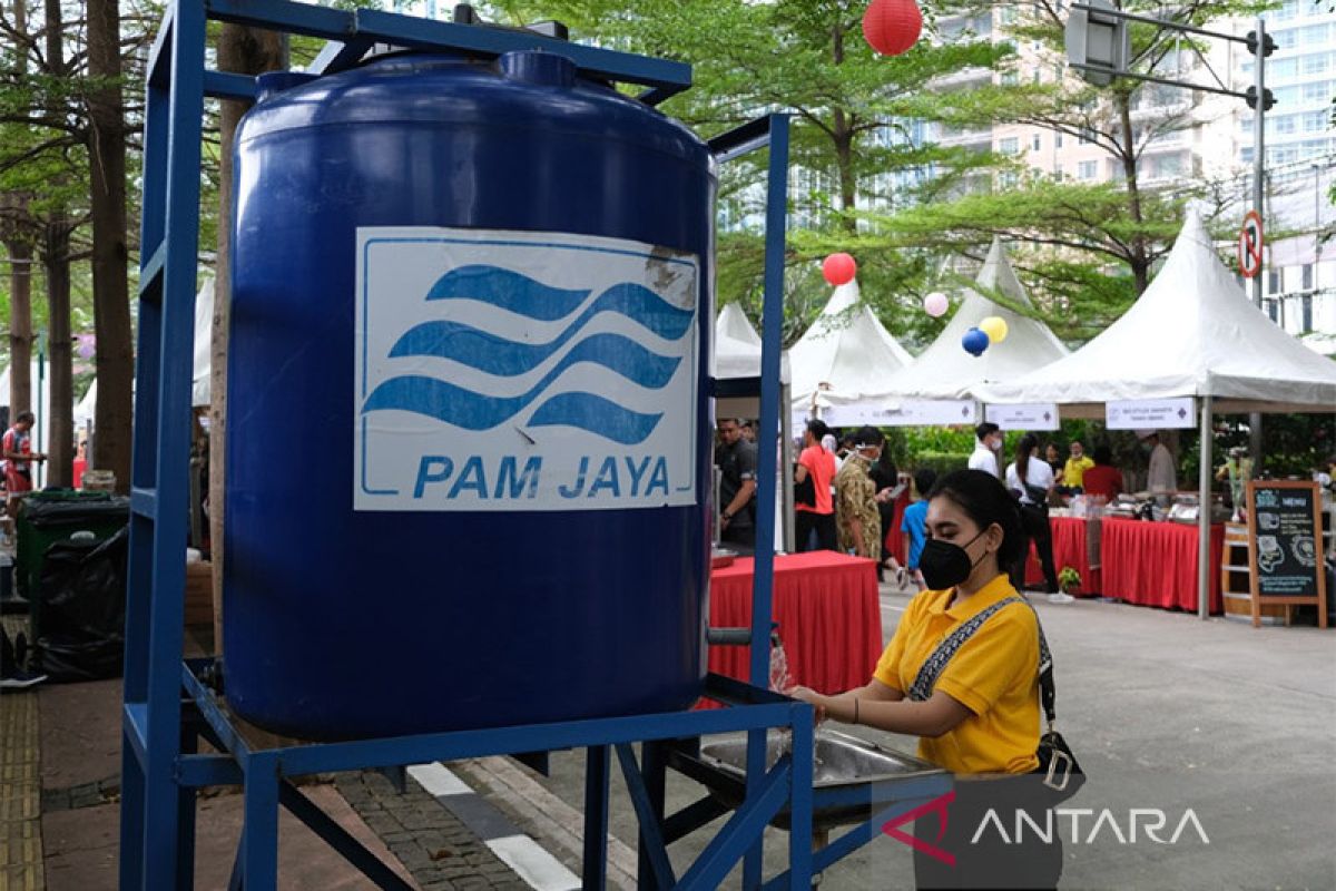 PAM JAYA sediakan enam wastafel bagi pengunjung bazar kuliner UMKM