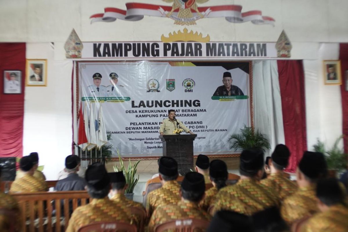 Bupati Lampung Tengah hadiri peluncuran Desa Kerurunan Umat Beragama