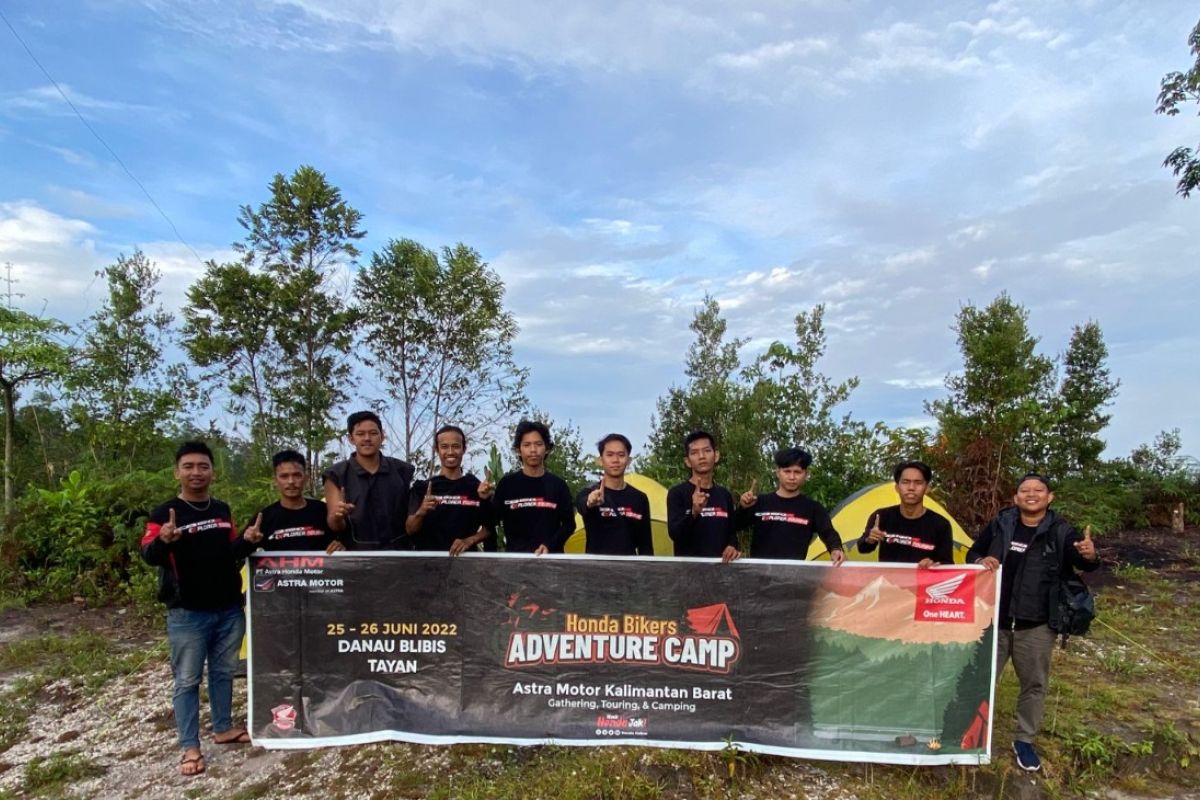 Astra Motor Kalbar dan HWBC ikuti Honda Bikers Adventure Camps di Danau Blibis