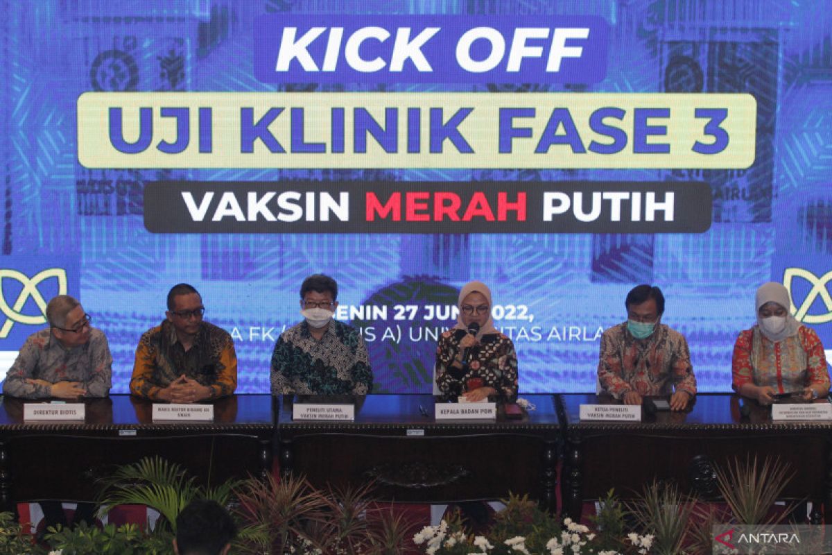 Vaksin Merah Putih memulai uji klinik fase 3