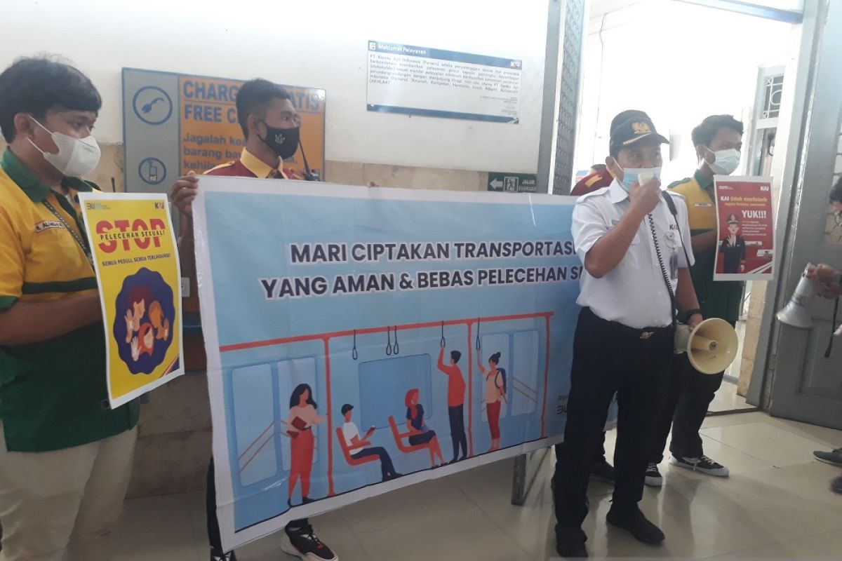 Daop 7 Madiun kampanyekan pencegahan tindak kekerasan seksual di Stasiun Kediri