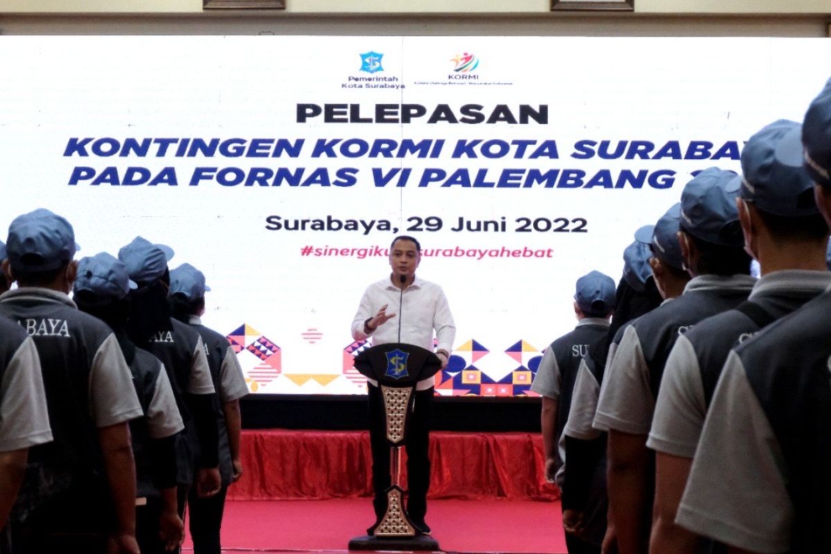 Wali Kota Surabaya berangkatkan 146 atlet ikuti Fornas VI di Palembang