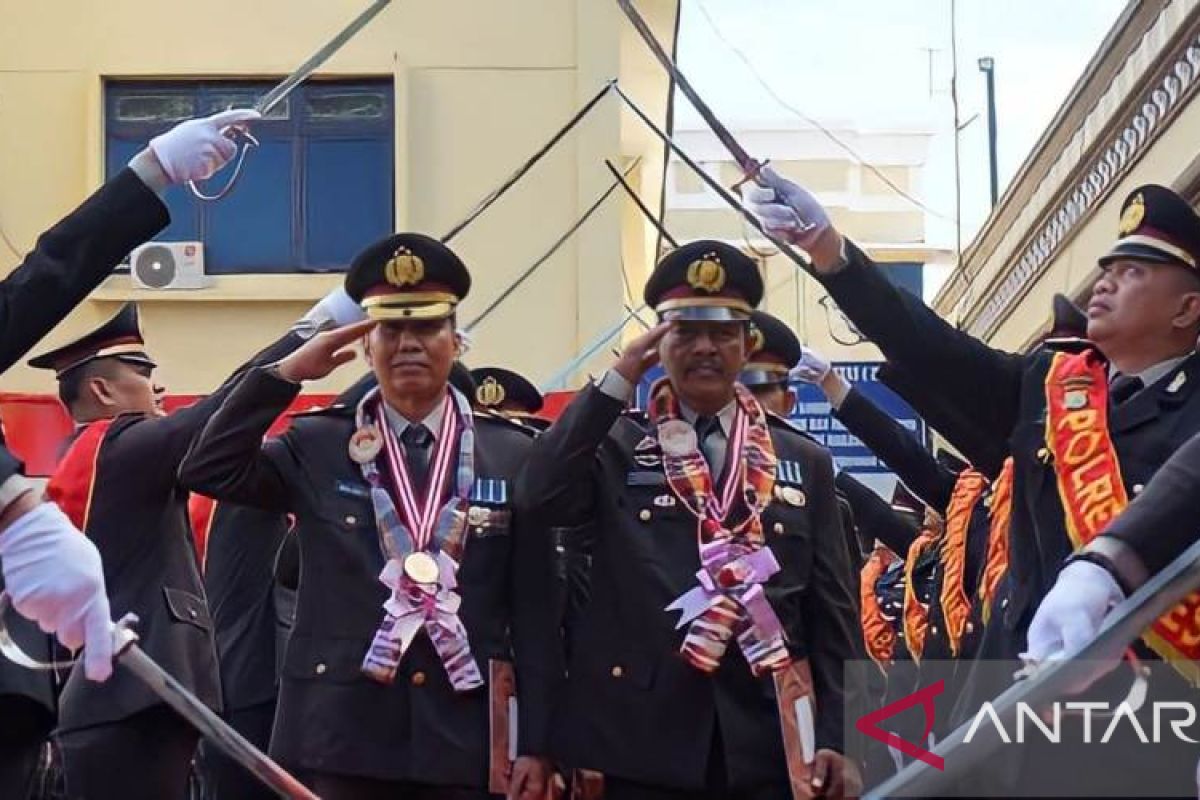 Polrestabes Makassar gelar upacara penghormatan 55 personel purnabakti