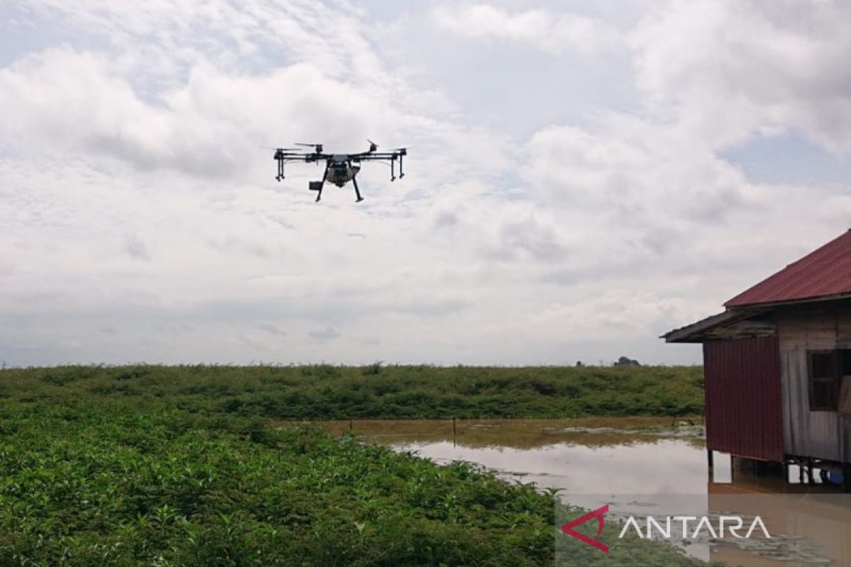Pemerintahan desa gunakan drone basmi gulma