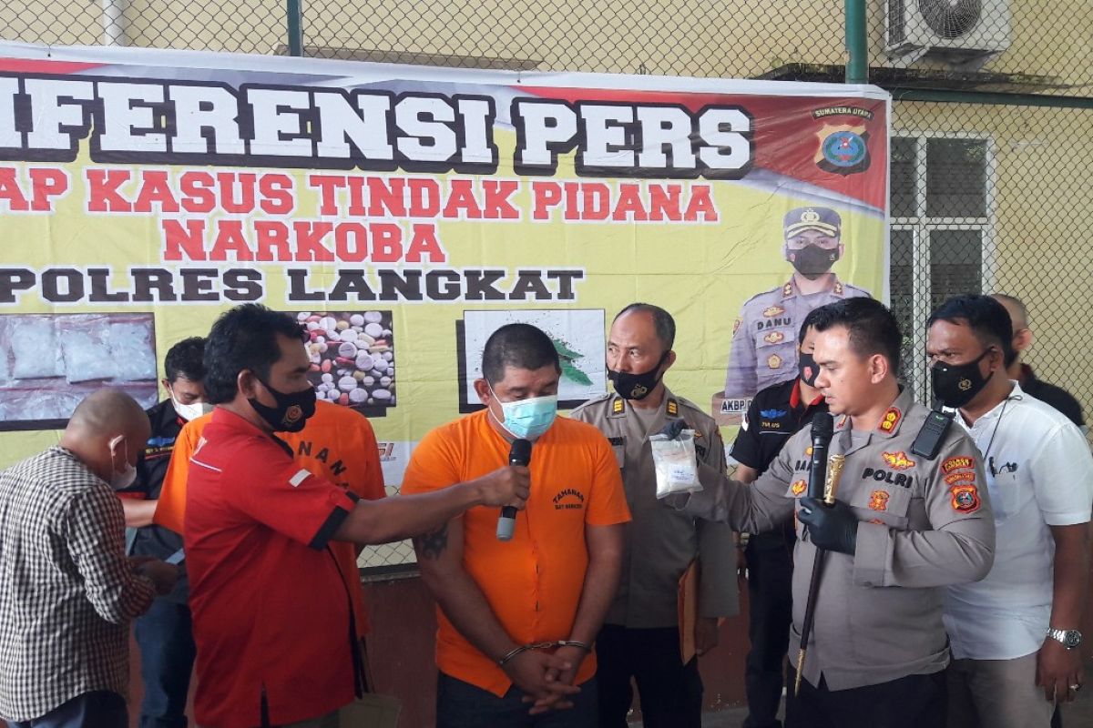 Polres Langkat amankan sabu 1.157,4 gram dengan dua tersangka