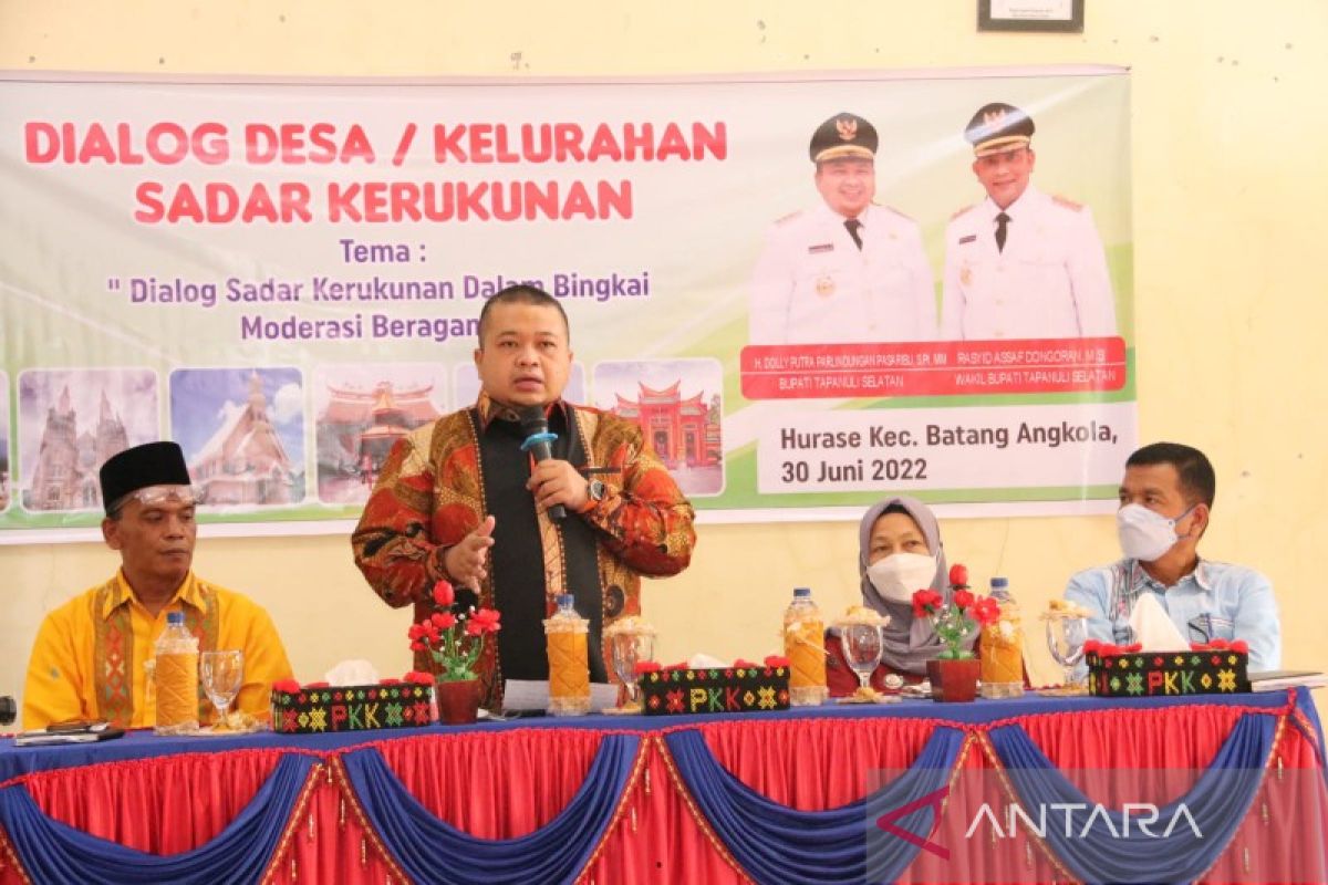 Bupati sebut kerukunan beragama di Tapsel tetap terjaga baik