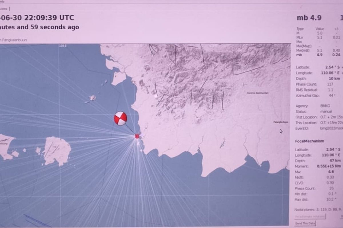 BMKG: Gempa Kendawangan-Kalbar dirasakan cukup kuat di sejumlah daerah