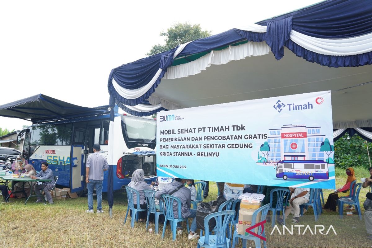 Bulan Bakti PT Timah Tbk, Hadirkan Pemeriksaan  Kesehatan Gratis di Mobil Sehat untuk Warga Belinyu