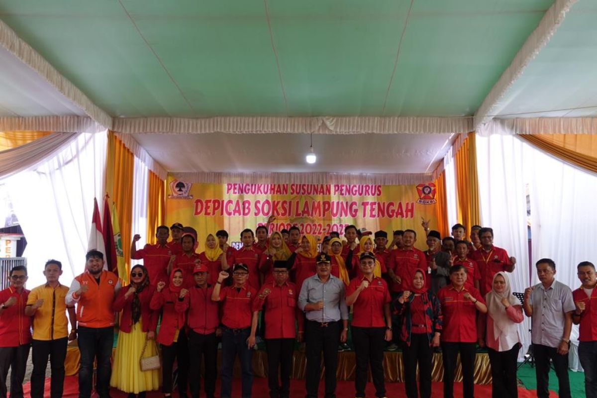 Bupati hadiri pengukuhan Depicab SOKSI Lampung Tengah