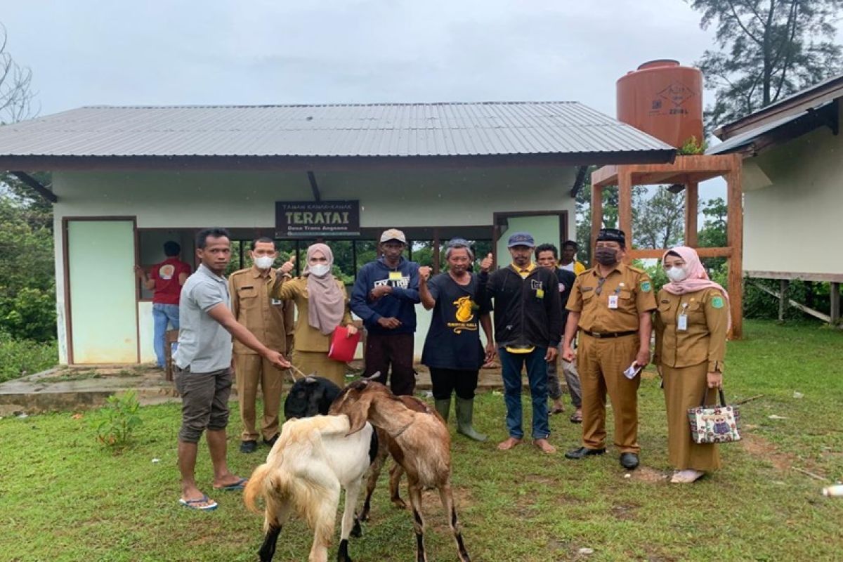 Warga transmigrasi di Angsana dilatih usaha ternak kambing