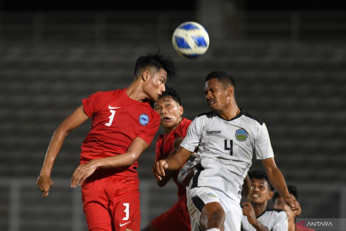 Tampil menyerang, Timor Leste U-19 kalahkan Singapura 1-0 di Grup B AFF 2022