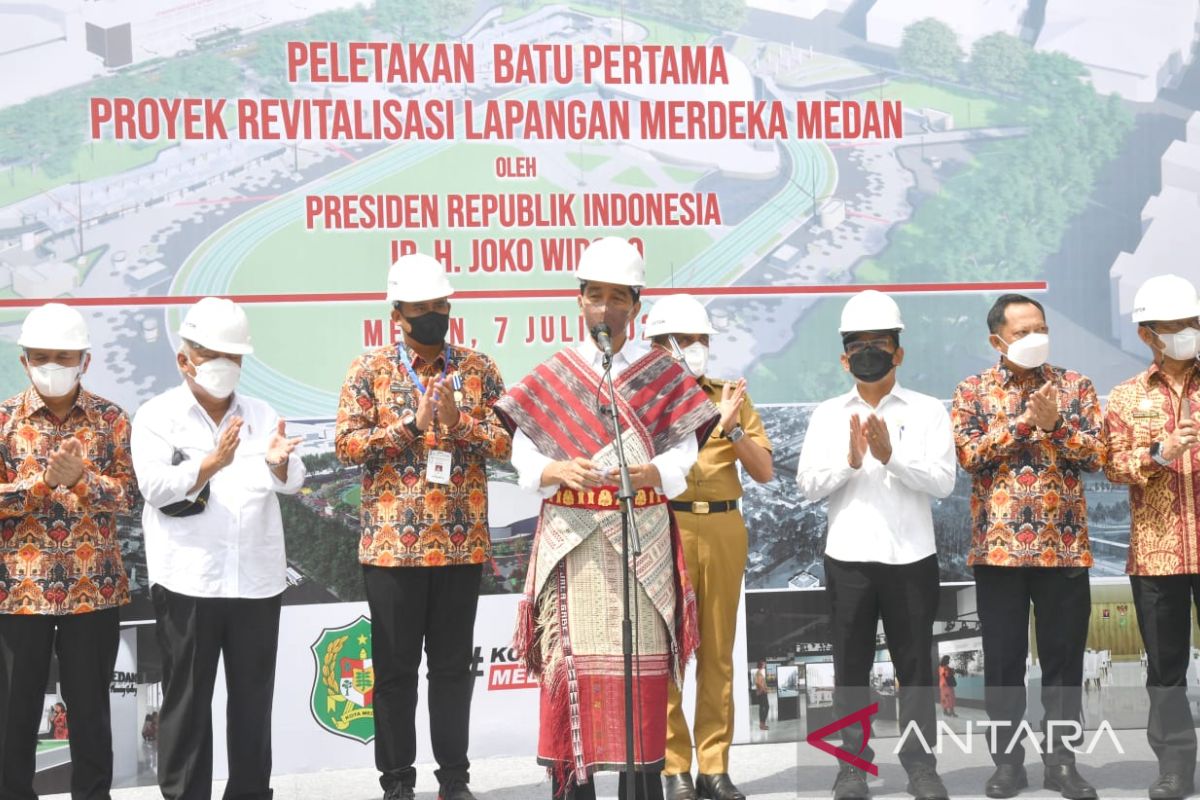 Presiden canangkan revitalisasi Lapangan Merdeka Medan agar capai SDGs