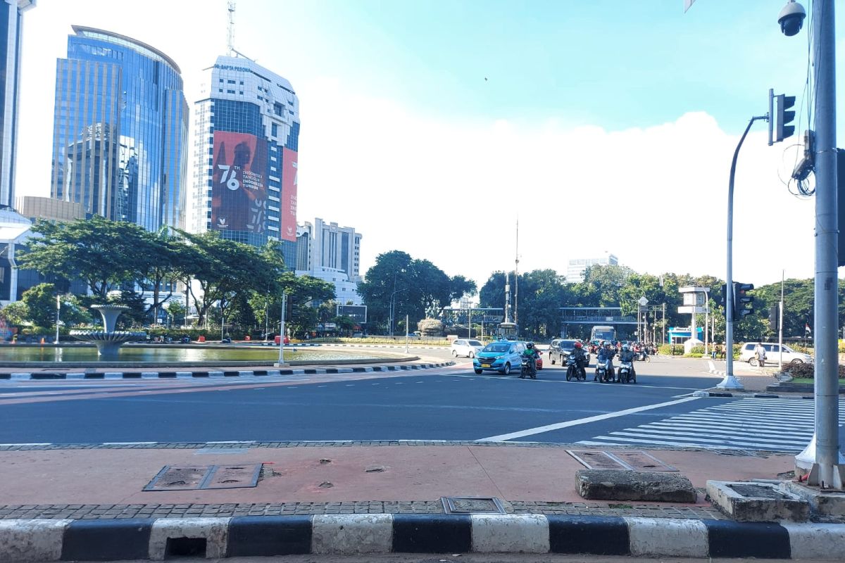 Arus lalin di Bundaran Patung Kuda-Gedung DPR dialihkan