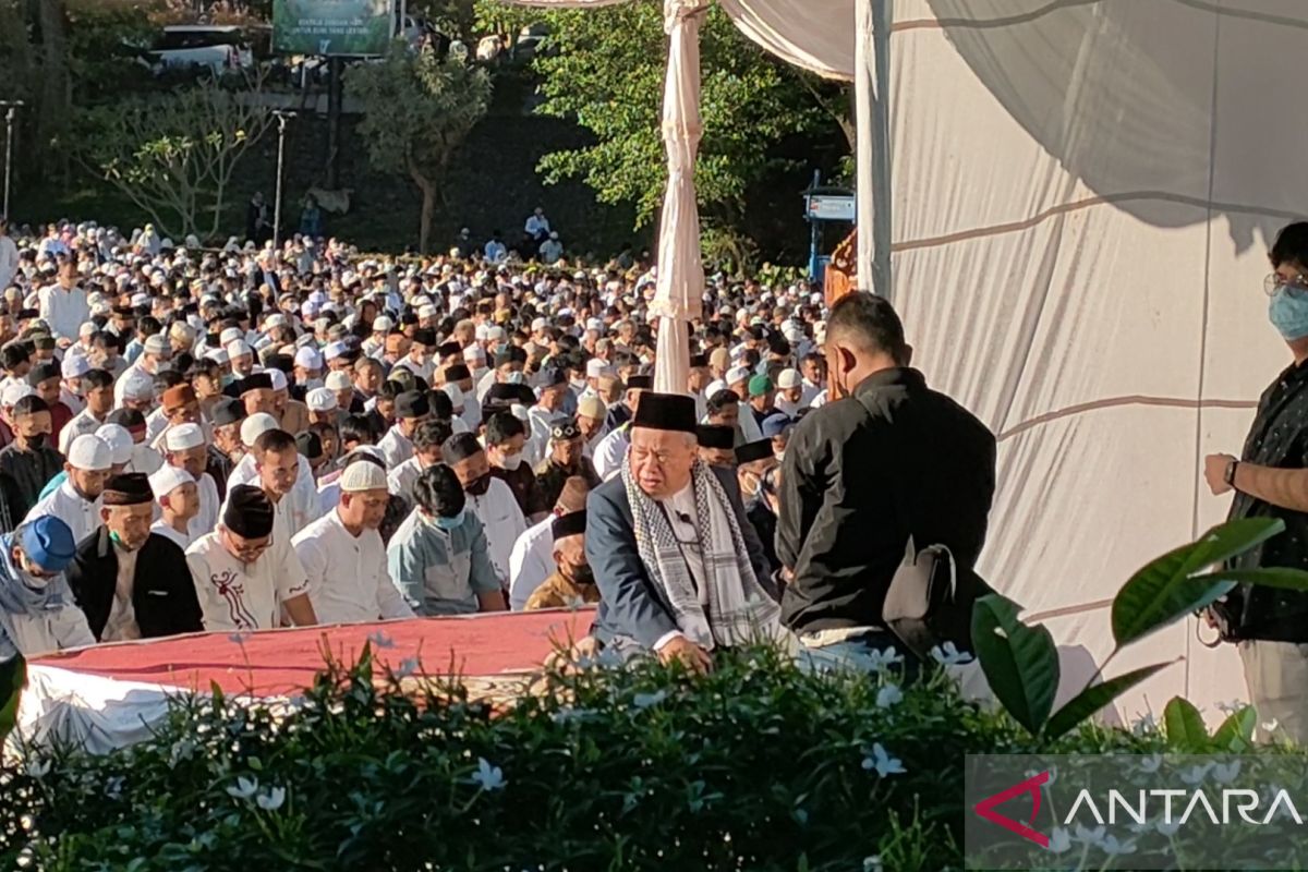 Jamaah Muhammadiyah shalat Idul Adha di Lapangan Sempur Kota Bogor Sabtu pagi