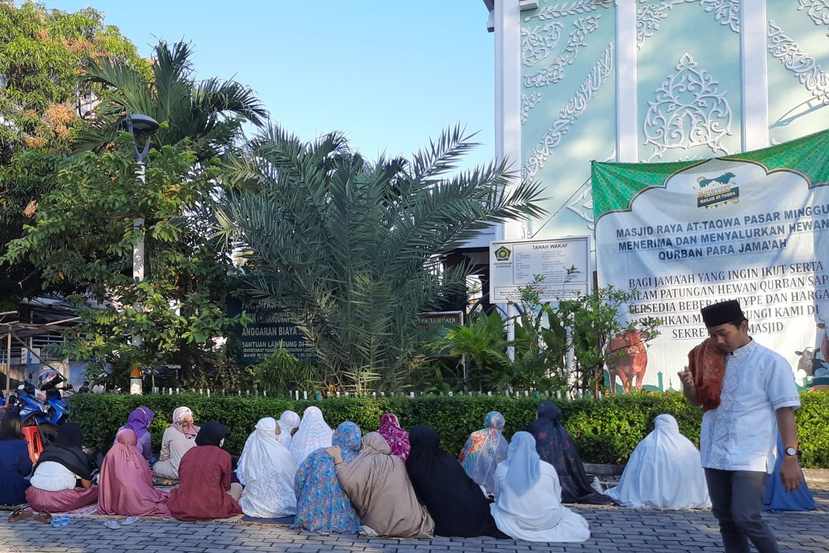 Masjid At Taqwa tak dipadati jamaah yang Shalat Idul Adha