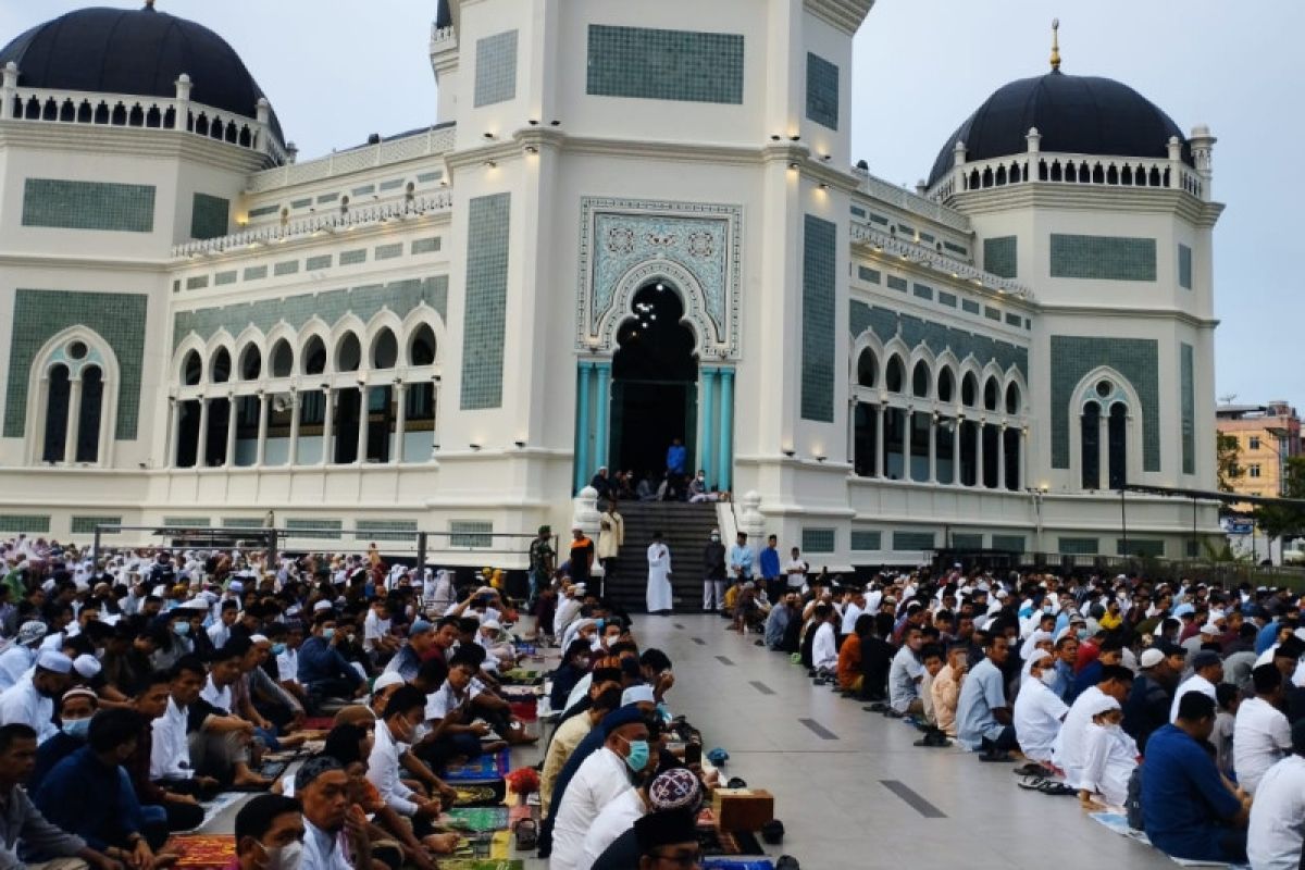 10.000 orang diprediksi bakal Shalat Id di Masjid Raya Al Mashun Medan