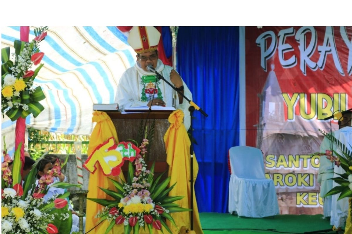 Bupati Samosir hadiri syukuran Yubileum ke-75 Gereja Katholik Sitamiang