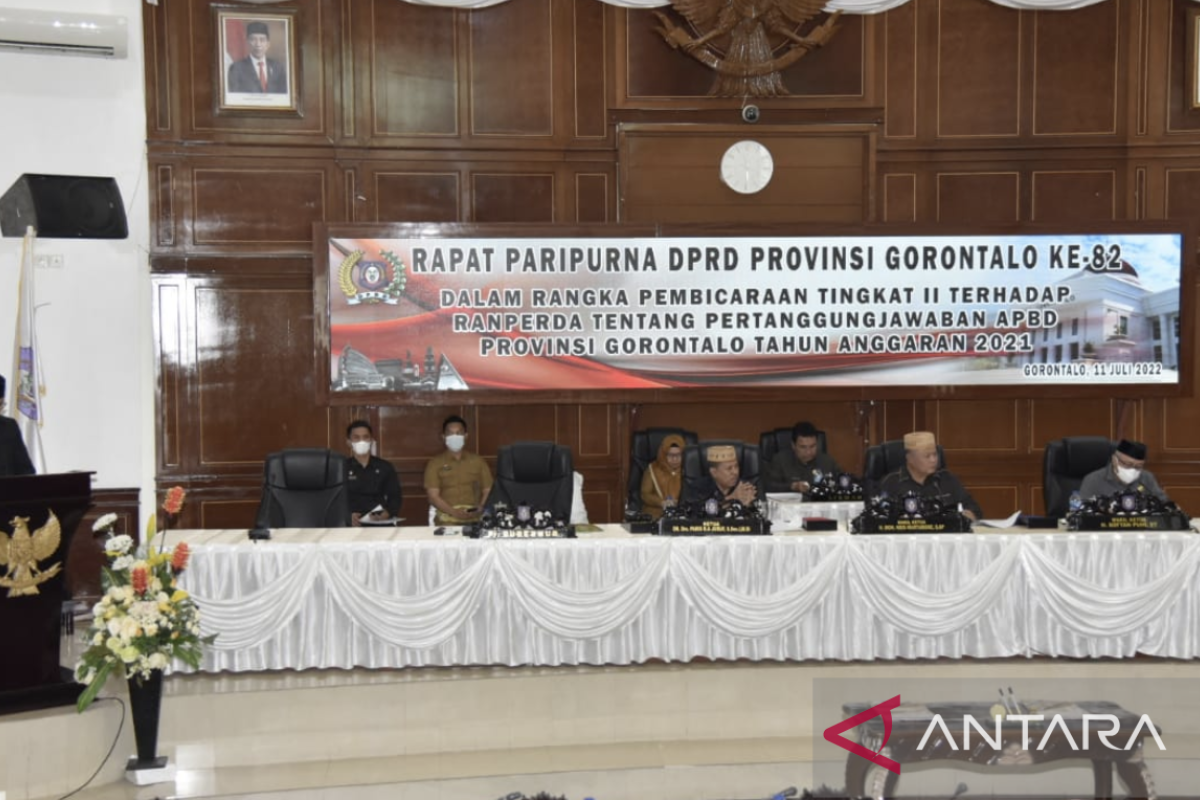 DPRD Gorontalo setujui Ranperda Pertanggungjawaban APBD 2021