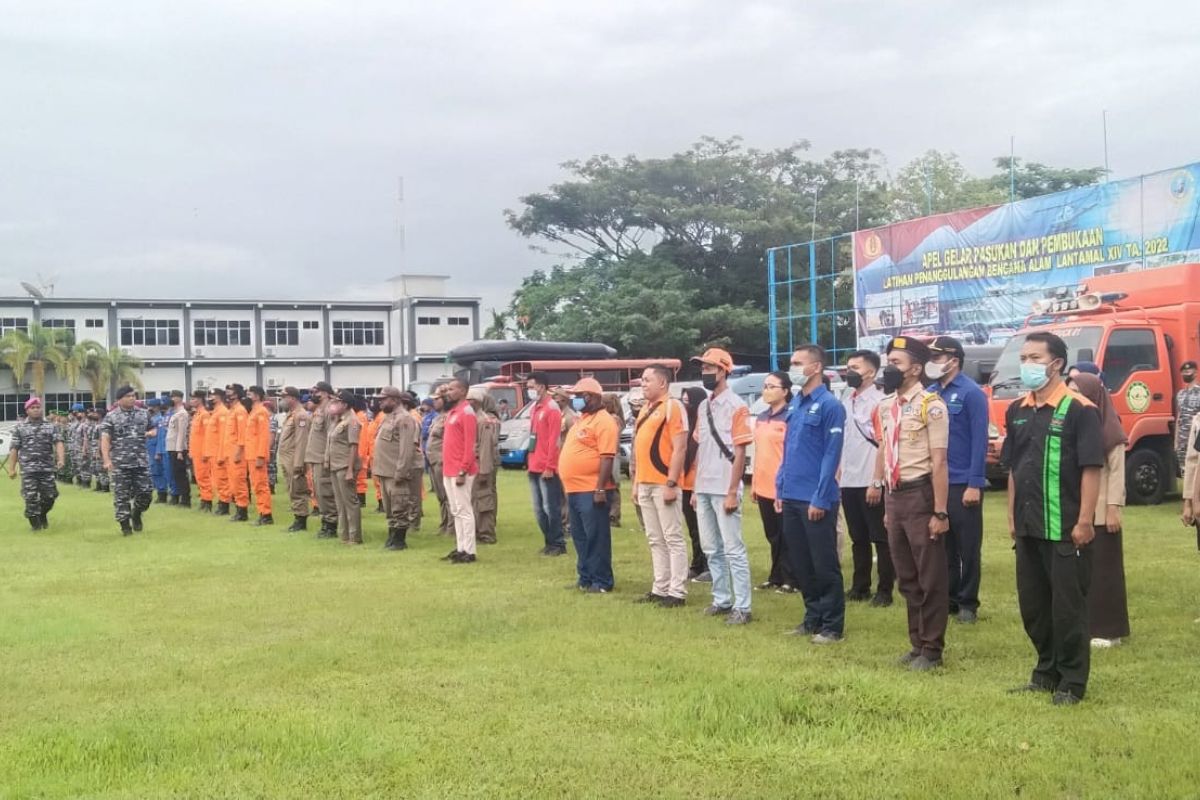 Lantamal XIV Sorong gelar latihan penanggulangan bencana