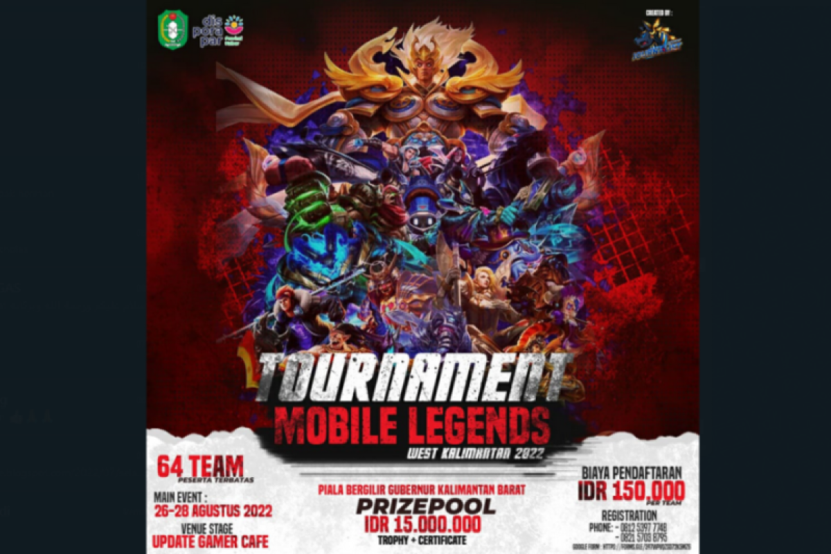 Tournament Mobile Legend Piala Gubernur Kalbar akan digelar Agustus mendatang