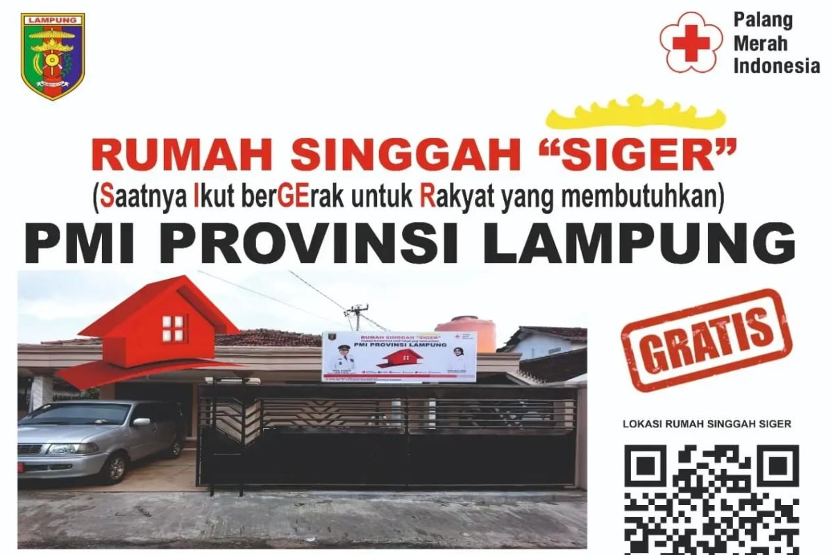 PMI Lampung siapkan layanan Rumah Singgah Siger bagi pasien rumah sakit