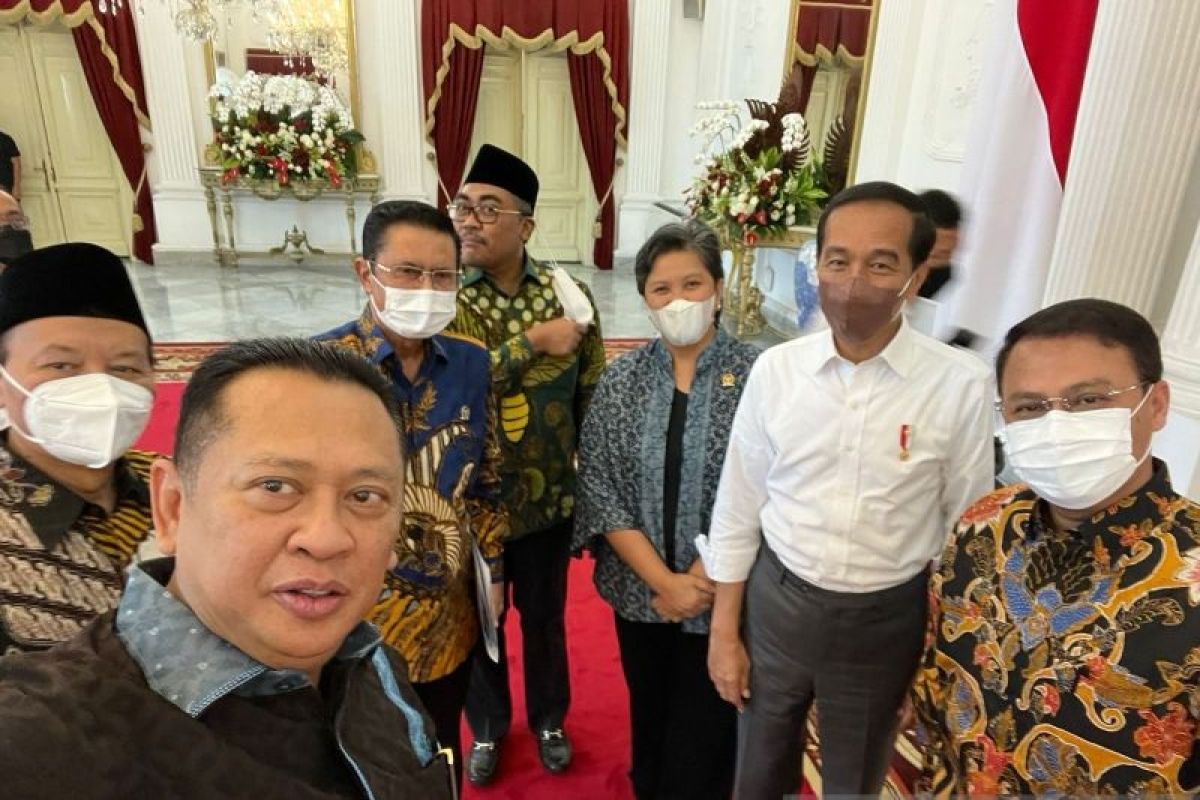 Ketua MPR RI Bambang Soesatyo temui Presiden sampaikan PPHN hadir tanpa amendemen UUD