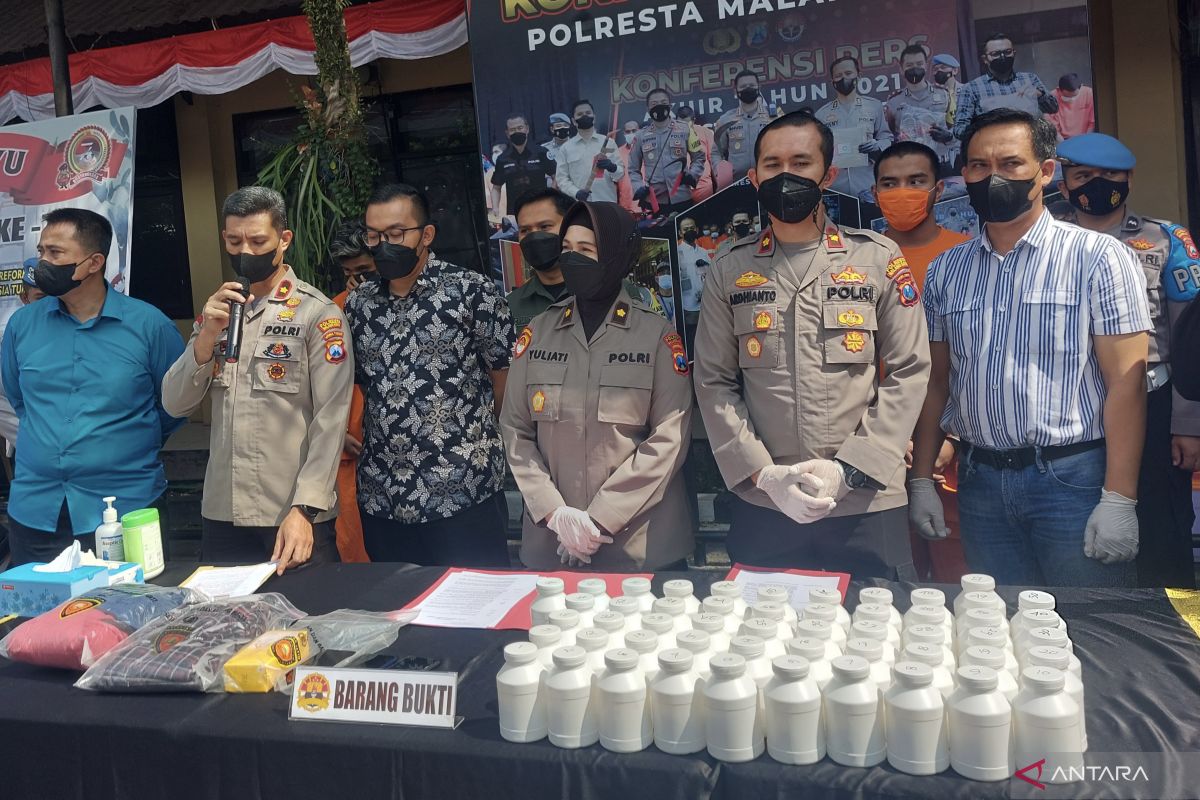 Polisi gagalkan peredaran puluhan ribu pil koplo di Kota Malang