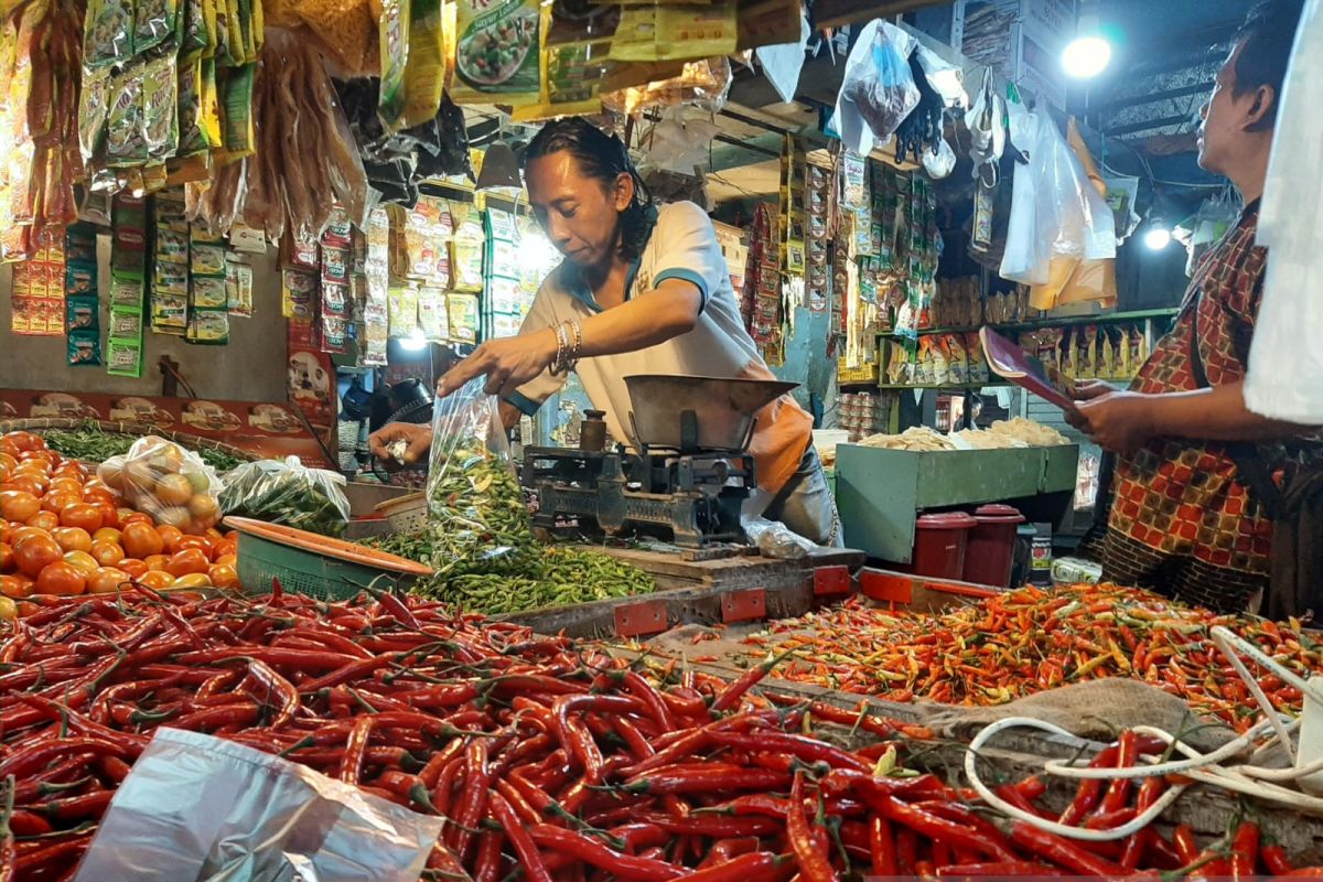 Harga cabai rawit di pasar tradisional Jember masih fluktuatif