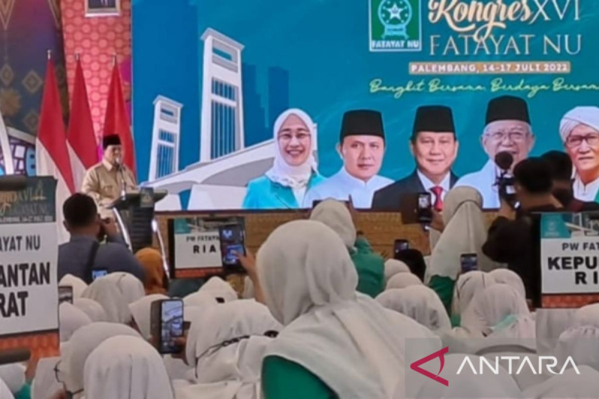 Prabowo: Fatayat NU harus kuat dan konsisten