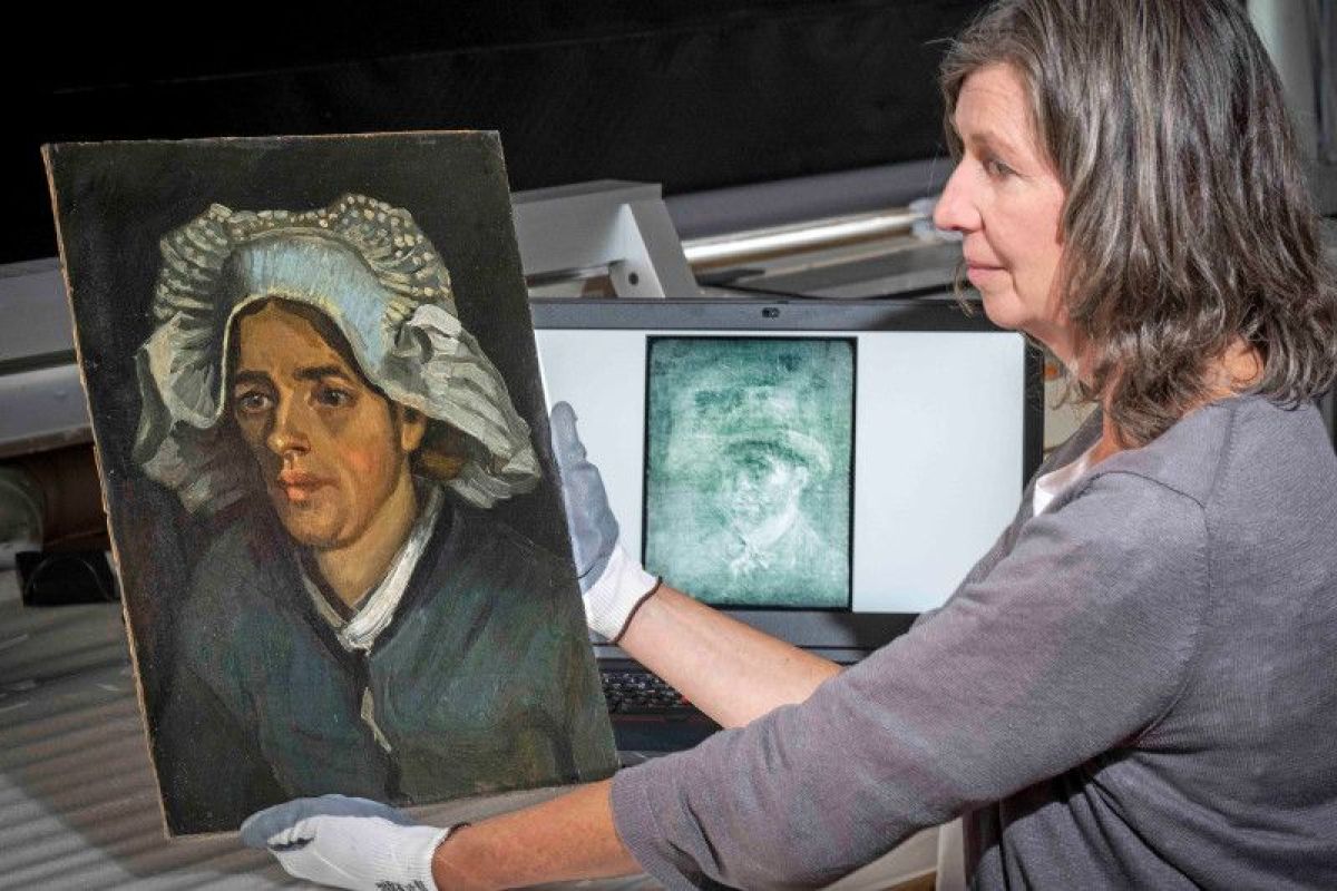 Potret diri seniman Belanda Van Gogh tersembunyi dari balik lukisan di Skotlandia