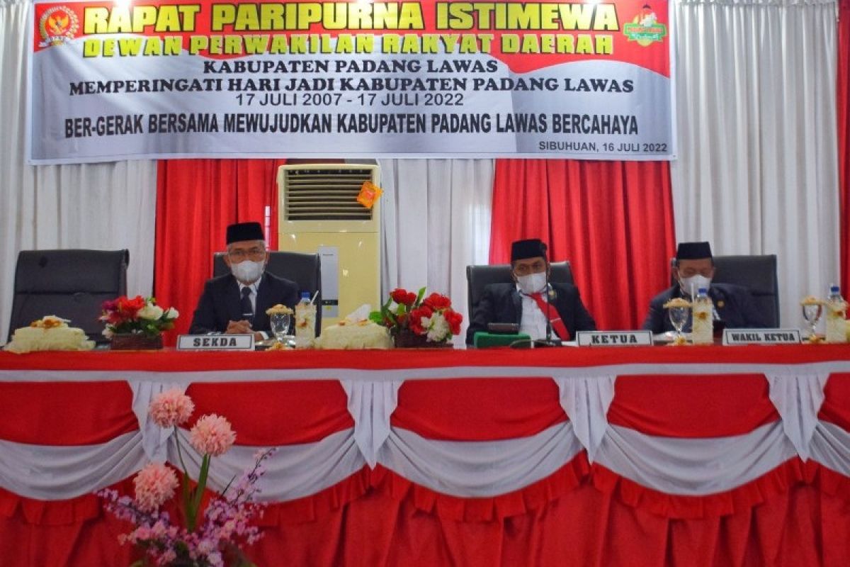 DPRD gelar rapat paripurna istemewa hari jadi Kabupaten Padang Lawas ke -15