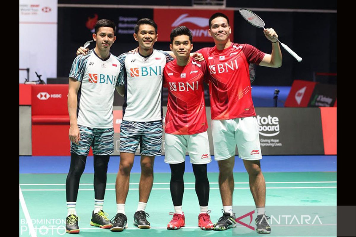 Presiden Jokowi sampaikan selamat kepada ganda putra Indonesia juarai Singapore Open 2022