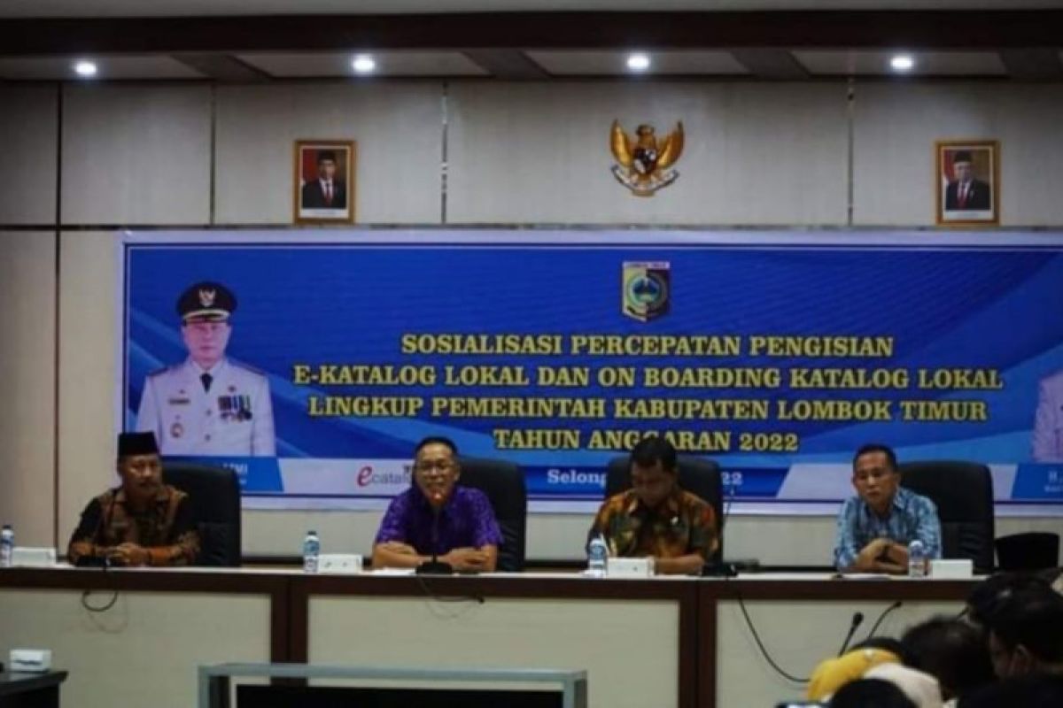 Pemkab Lombok Timur mendorong percepatan pengisian "e-katalog" lokal