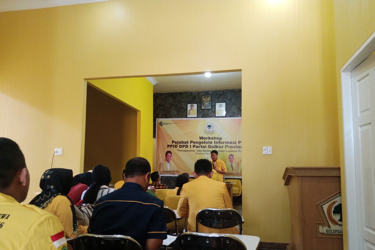 Edukasi mahasiswa, Golkar Riau gelar workshop transparansi informasi publik