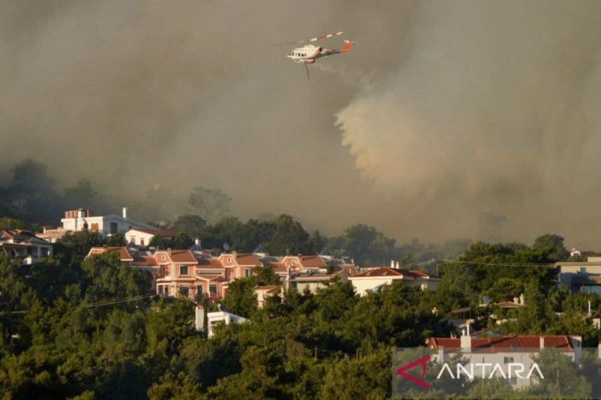 Kebakaran hutan di Yunani dilaporkan dekati ibu kota Athena, RS dievakuasi