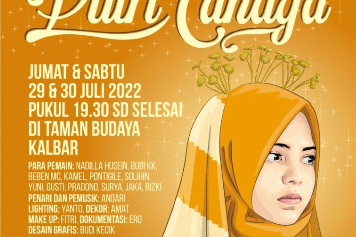 Teater Mendu Pontianak gelar pementasan Putri Cahaya 29 - 30 Juli 2022