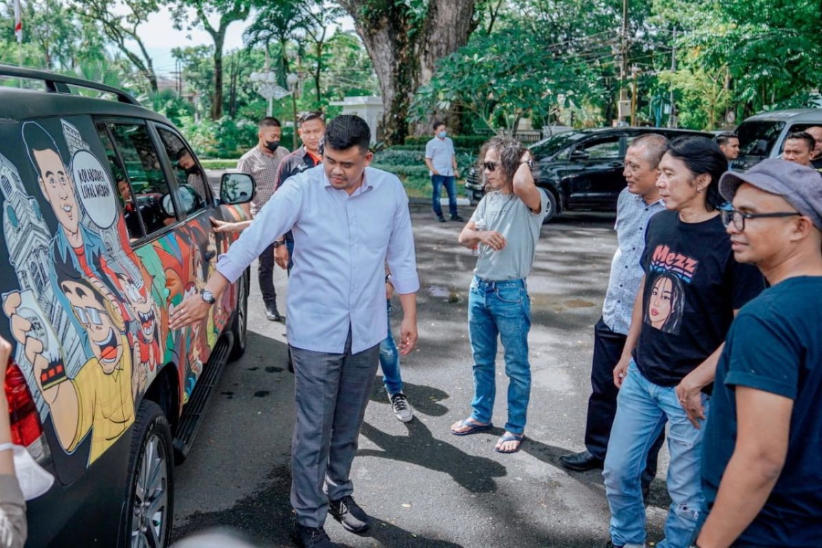 Terima Slank, Bobby Nasution harapkan ekonomi kreatif di Medan bangkit