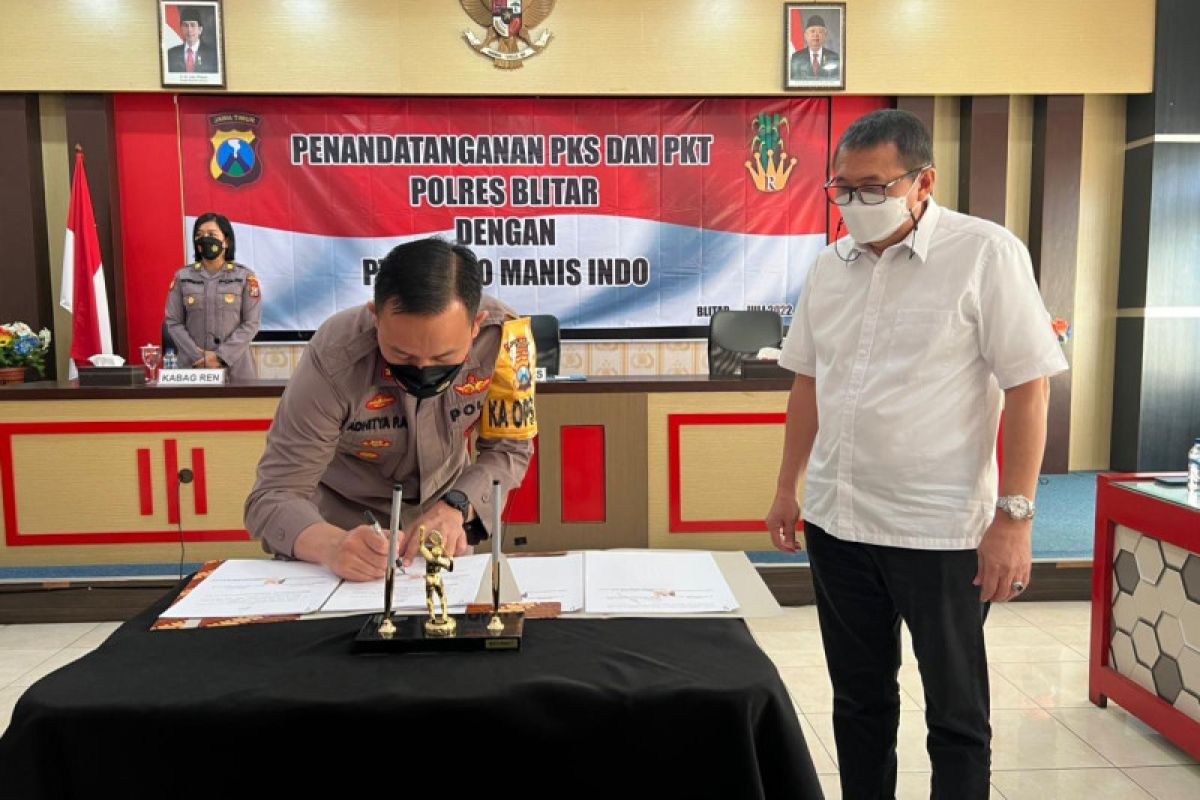 Dukung swasembada gula, Polres Blitar kerja sama PT RMI amankan pabrik