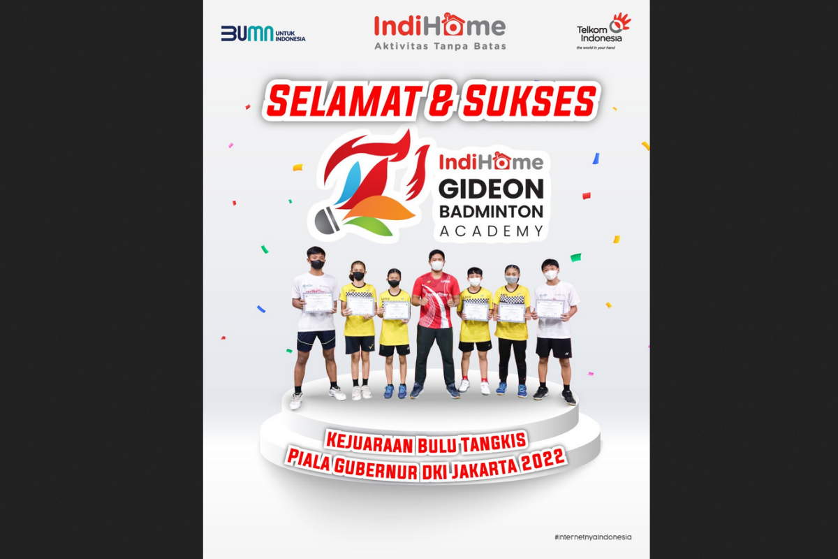 IndiHome Gideon Badminton Academy sukses menyabet banyak gelar  juara