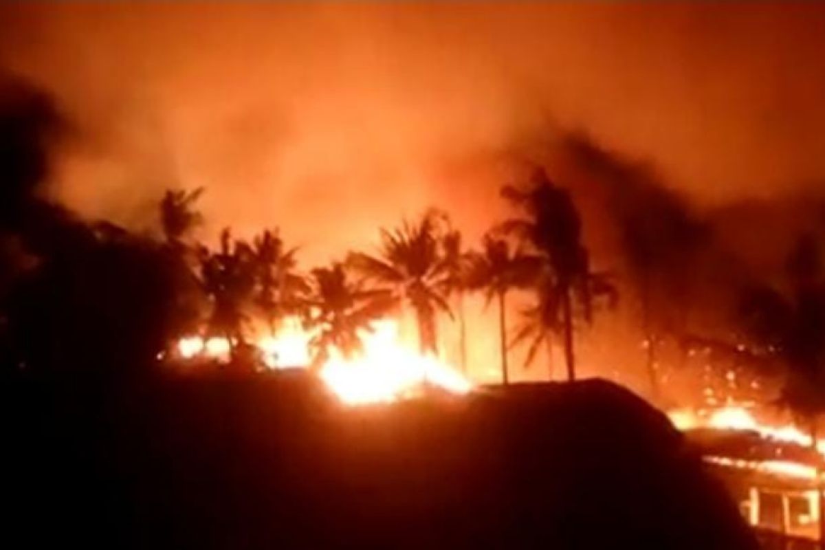 Hotel Oceano Resort Jambu Luwuk di Gili Trawangan Lombok terbakar di saat ramai kunjungan