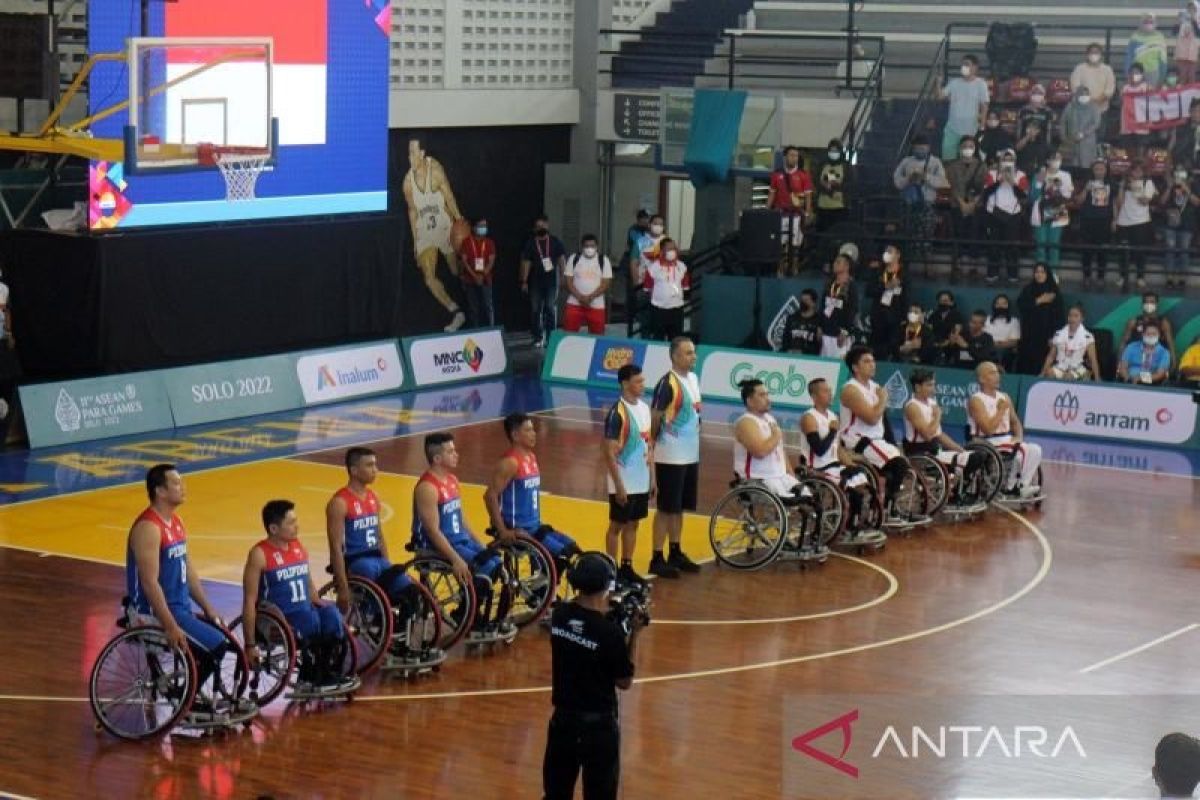 Tim putra Indonesia kalah 10-14 oleh Filipina dalam basket kursi roda APG 2022