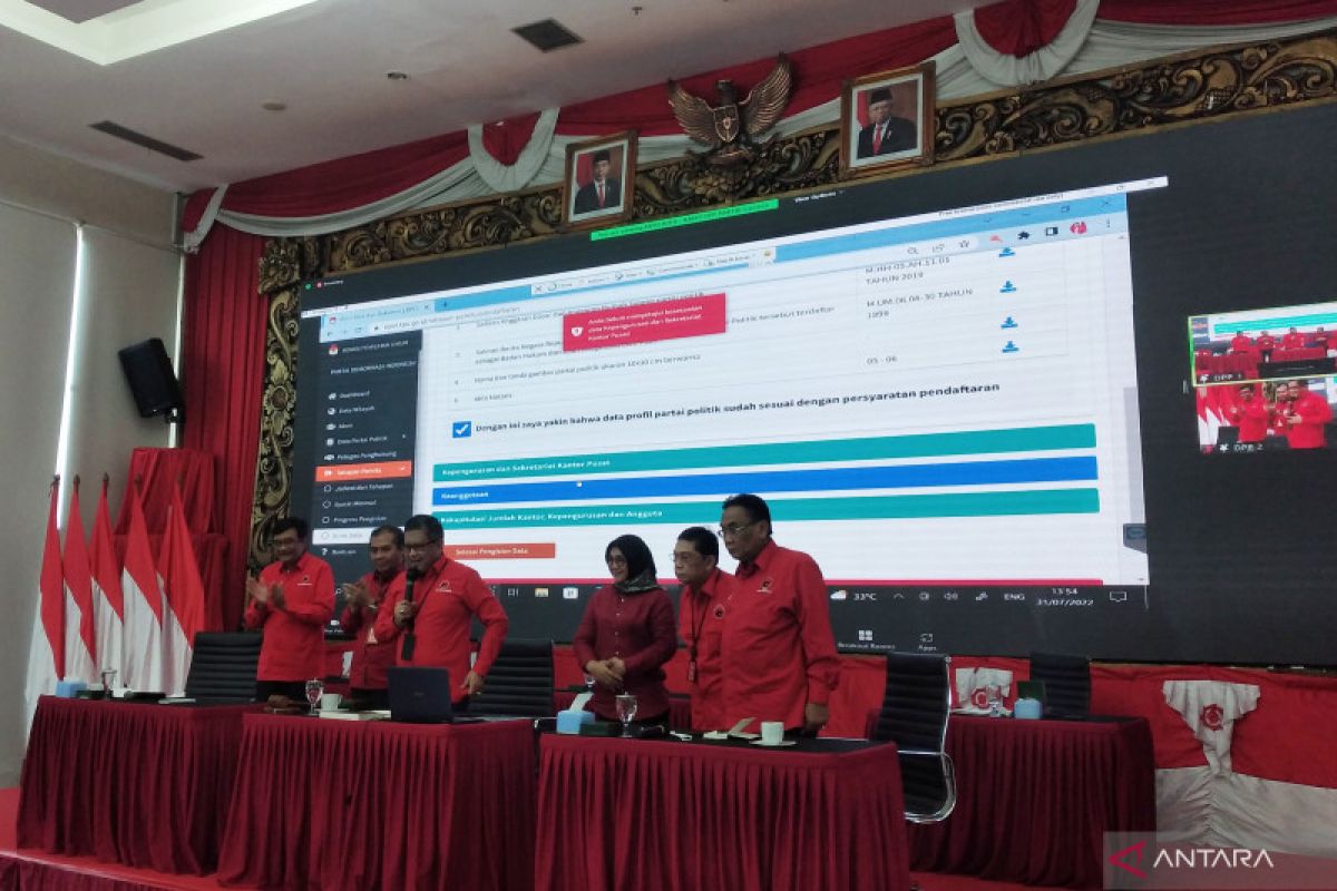 PDIP kirim data calon peserta pemilu ke Sipol KPU