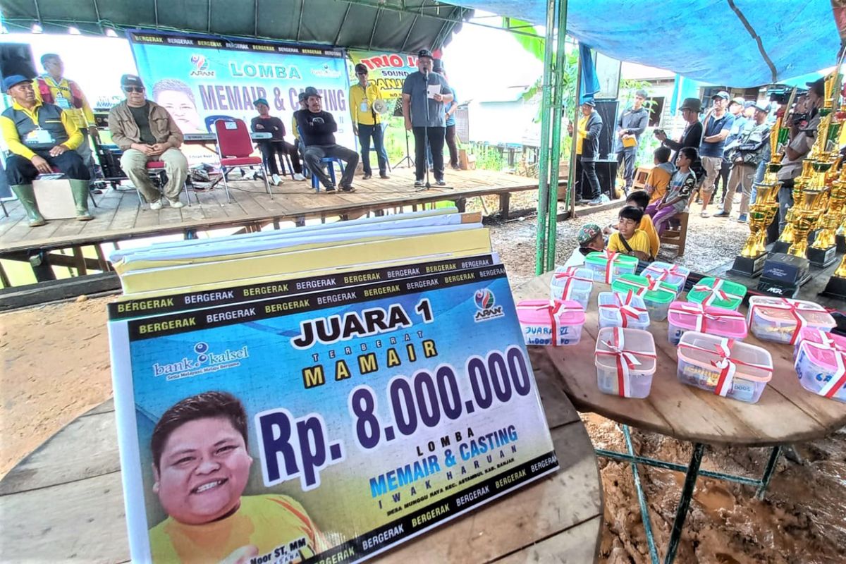 Mancing dengan teknik mamair dan casting dilombakan di Kabupaten Banjar